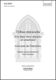 Tribus miraculis SATB choral sheet music cover Thumbnail